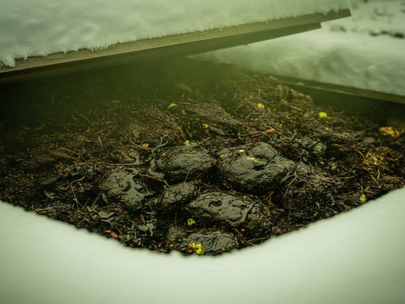 Compost trop humide, compact et gluant, avec des mauvaises odeurs