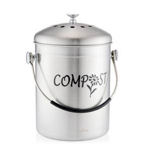 Seau à compost de cuisine avec filtre à charbon