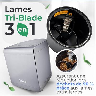 Composteur électrique Söko avec filtres à charbon